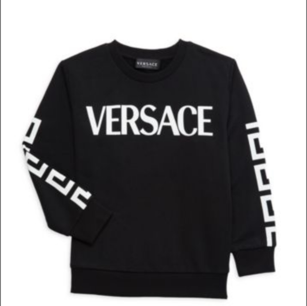 Versace little boys Logo Greca sweatshirt Size 4